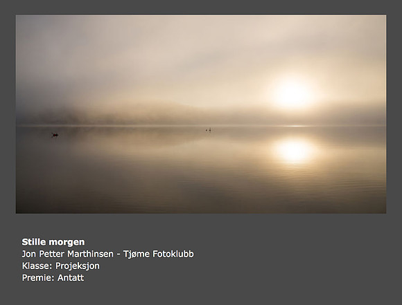 Vår 2015 - Tema: Stillhet - Tittel: Stille morgen (Jon Petter Marthinsen)